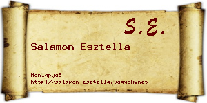 Salamon Esztella névjegykártya