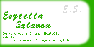 esztella salamon business card